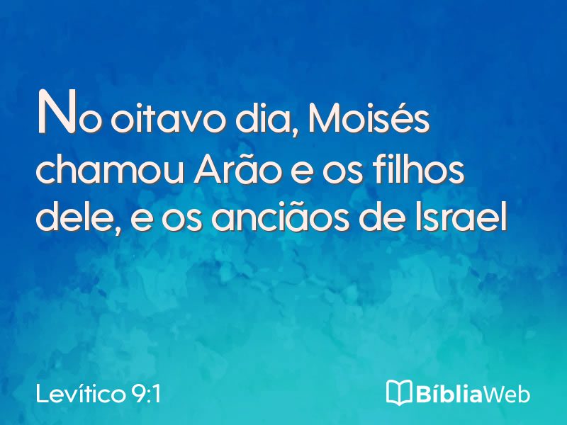 Levítico 9:1 em imagem para compartilhar