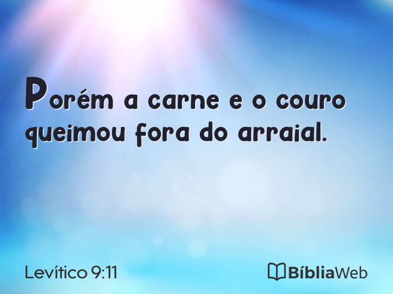 Levítico 9:11 em imagem para compartilhar