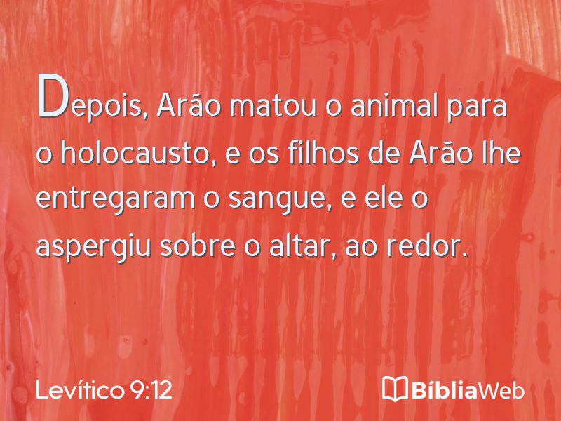 Levítico 9:12 em imagem para compartilhar