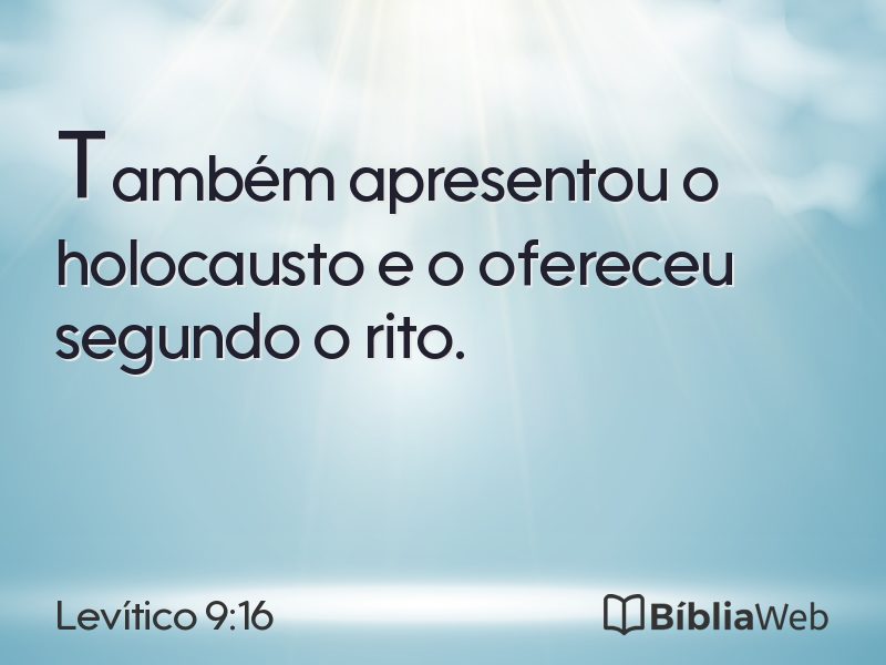 Levítico 9:16 em imagem para compartilhar