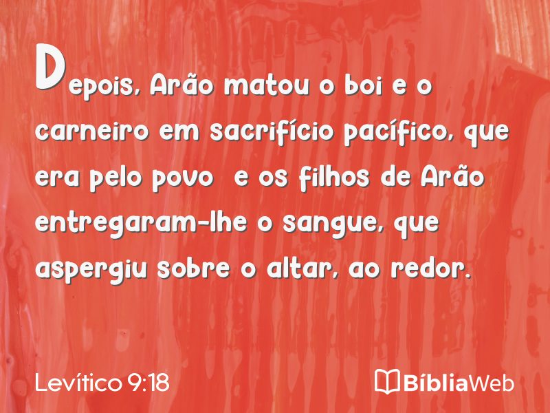 Levítico 9:18 em imagem para compartilhar