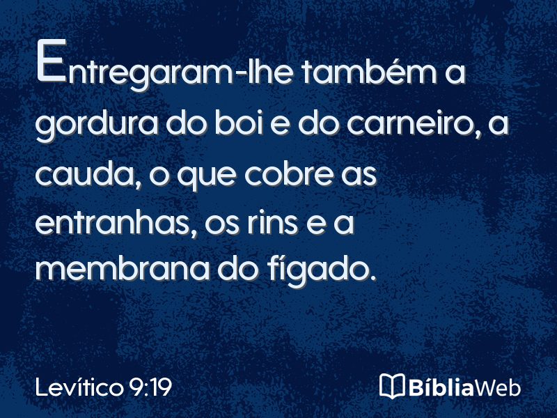 Levítico 9:19 em imagem para compartilhar