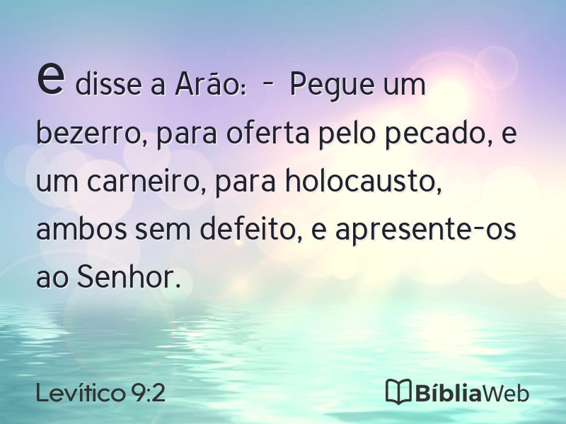 Levítico 9:2 em imagem para compartilhar