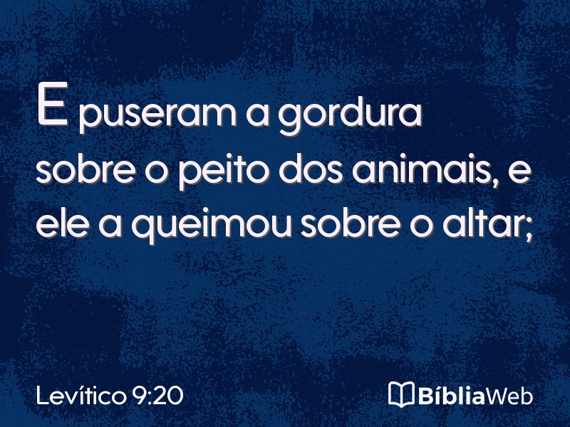 Levítico 9:20 em imagem para compartilhar