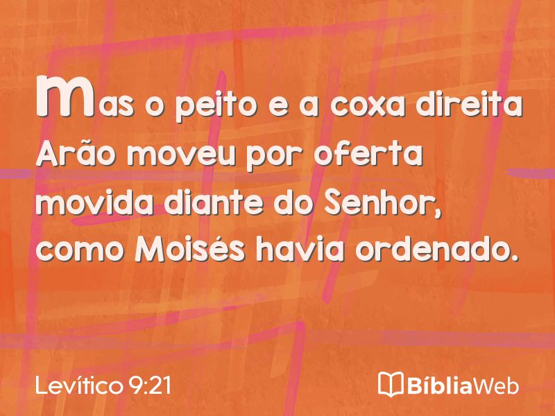 Levítico 9:21 em imagem para compartilhar