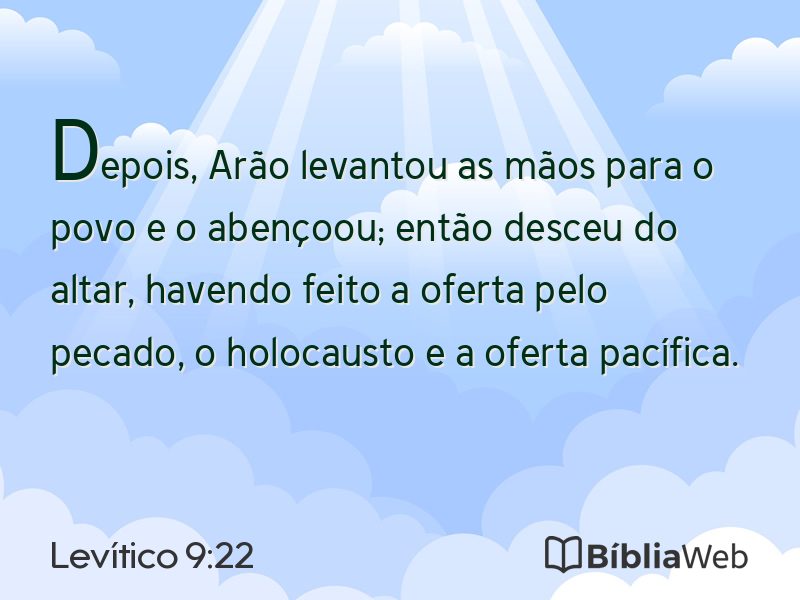 Levítico 9:22 em imagem para compartilhar