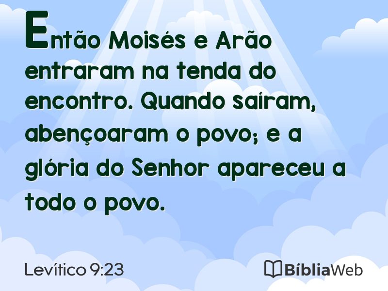 Levítico 9:23 em imagem para compartilhar