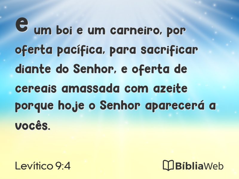 Levítico 9:4 em imagem para compartilhar