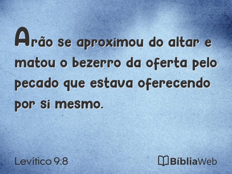 Levítico 9:8 em imagem para compartilhar