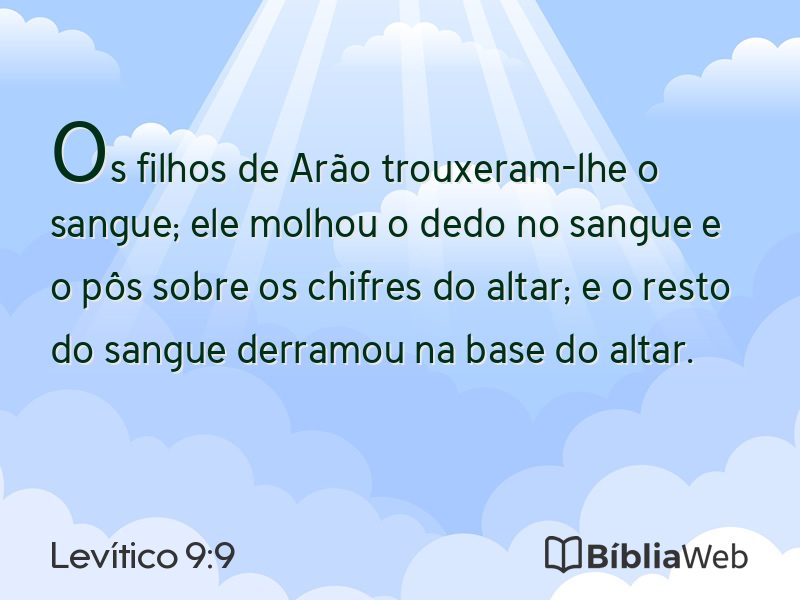 Levítico 9:9 em imagem para compartilhar