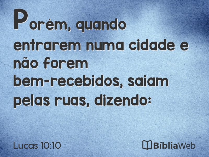 Lucas 10:10 em imagem para compartilhar