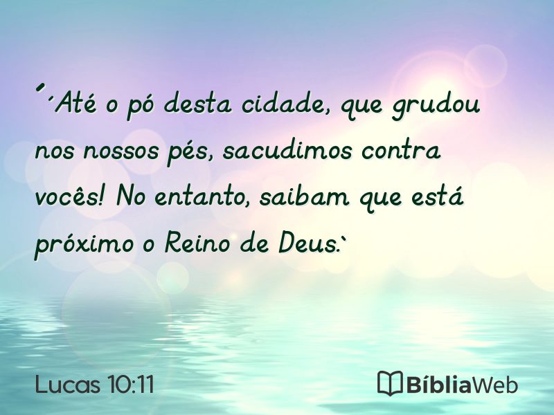 Lucas 10:11 em imagem para compartilhar