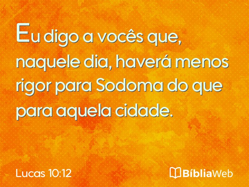 Lucas 10:12 em imagem para compartilhar