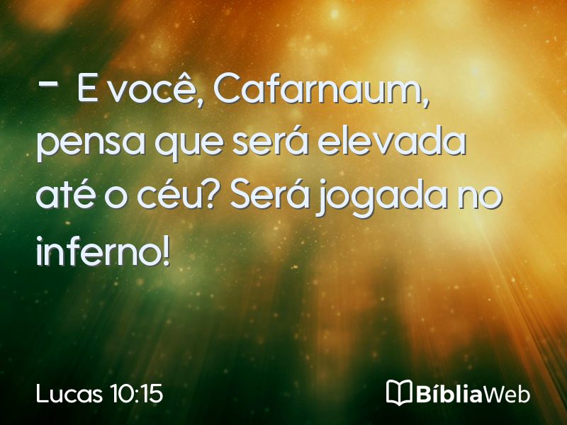 Lucas 10:15 em imagem para compartilhar