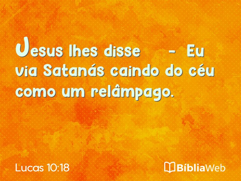 Lucas 10:18 em imagem para compartilhar
