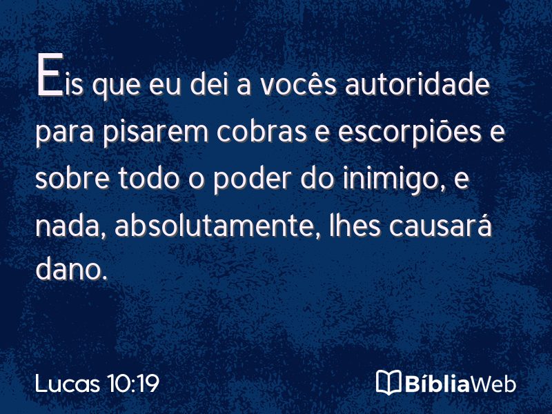 Lucas 10:19 em imagem para compartilhar