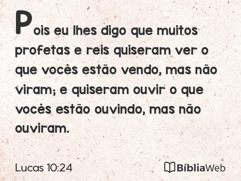 Lucas 10:24 em imagem para compartilhar