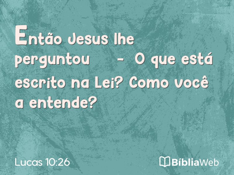 Lucas 10:26 em imagem para compartilhar