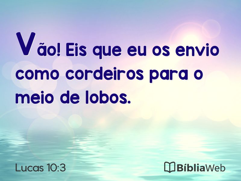Lucas 10:3 em imagem para compartilhar