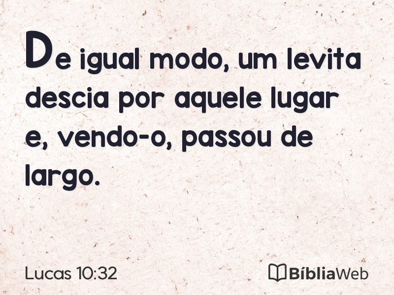 Lucas 10:32 em imagem para compartilhar