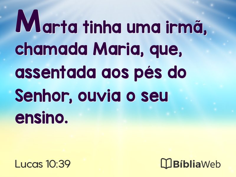 Lucas 10:39 em imagem para compartilhar