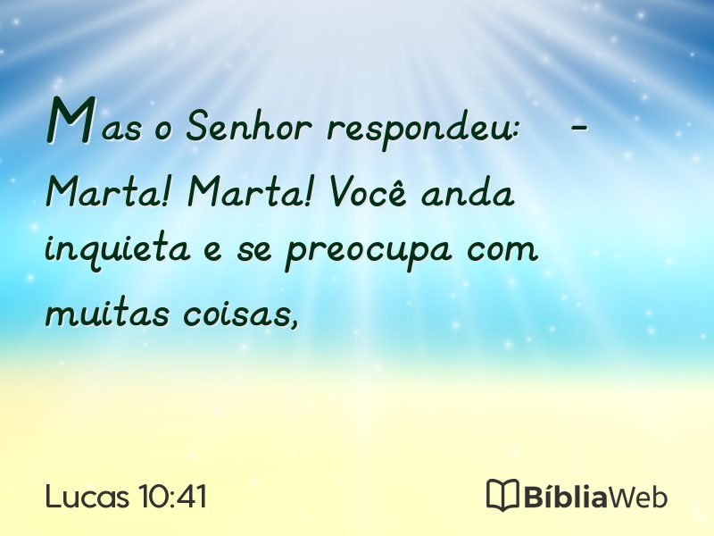 Lucas 10:41 em imagem para compartilhar