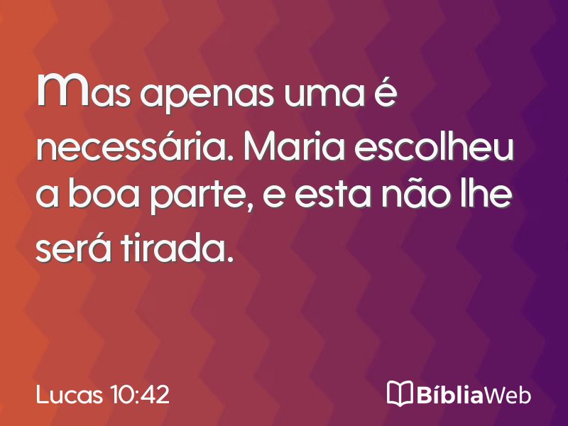 Lucas 10:42 em imagem para compartilhar
