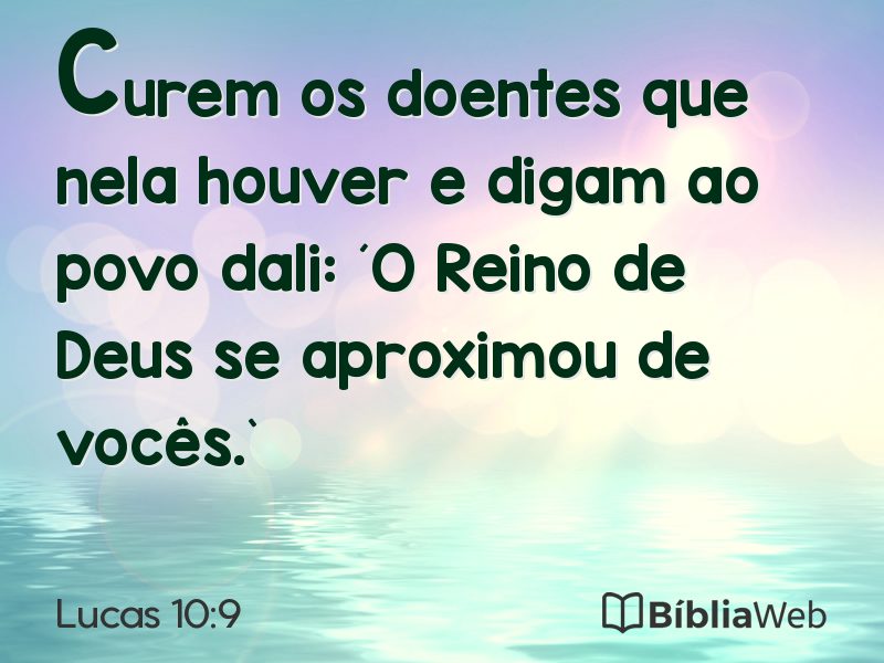 Lucas 10:9 em imagem para compartilhar