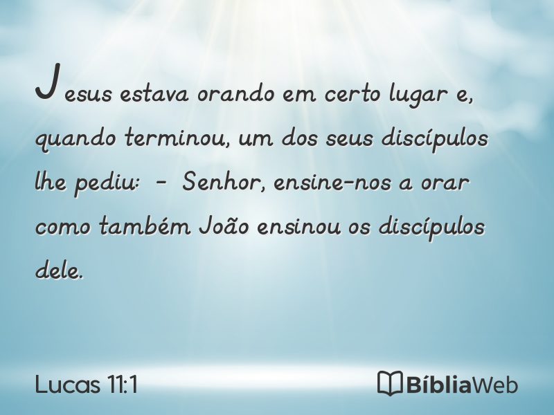 Lucas 11:1 em imagem para compartilhar