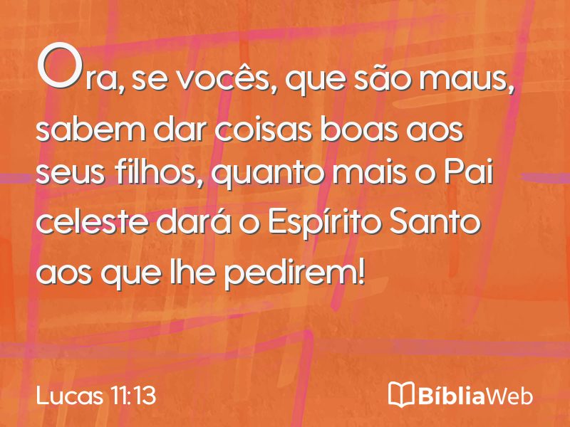 Lucas 11:13 em imagem para compartilhar