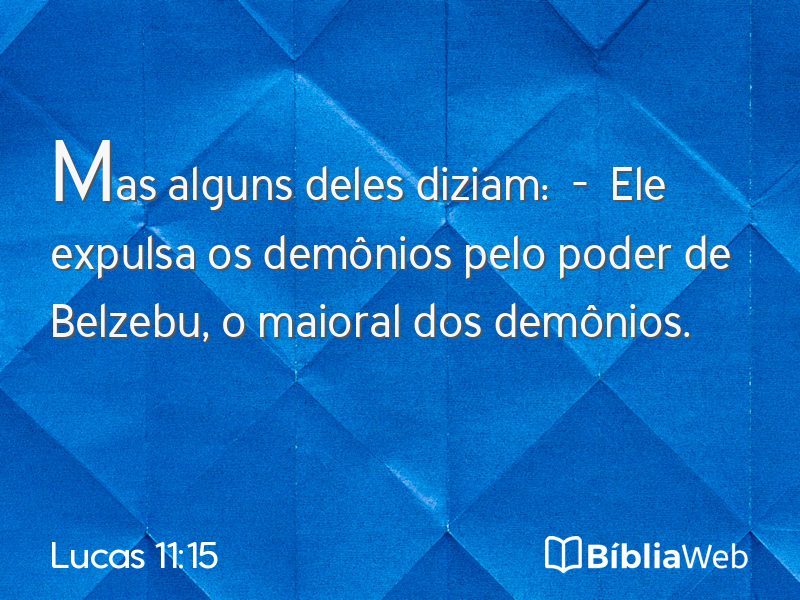 Lucas 11:15 em imagem para compartilhar