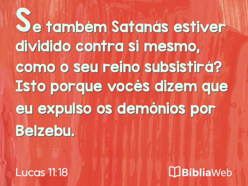 Lucas 11:18 em imagem para compartilhar