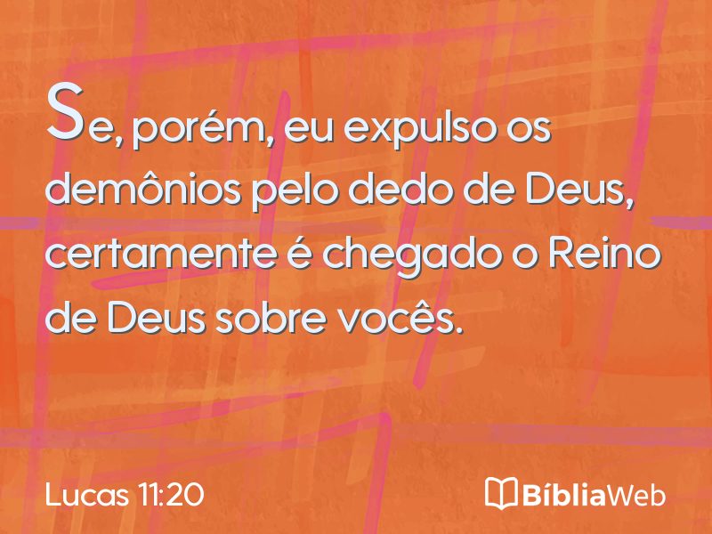 Lucas 11:20 em imagem para compartilhar
