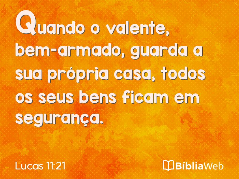 Lucas 11:21 em imagem para compartilhar