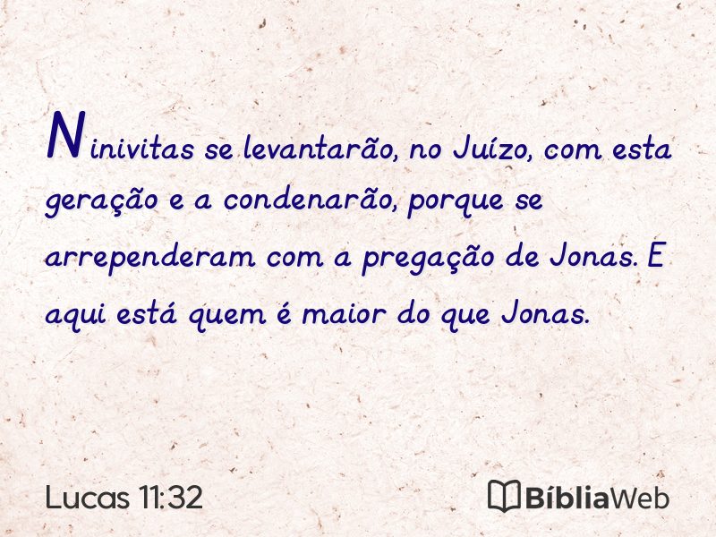 Lucas 11:32 em imagem para compartilhar