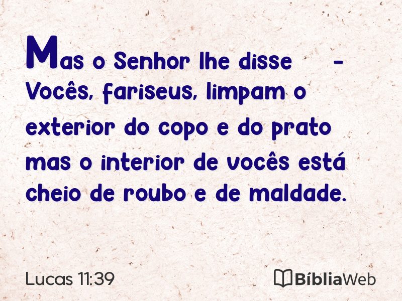 Lucas 11:39 em imagem para compartilhar