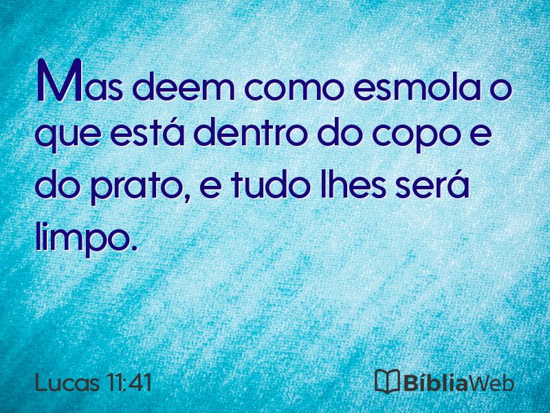 Lucas 11:41 em imagem para compartilhar