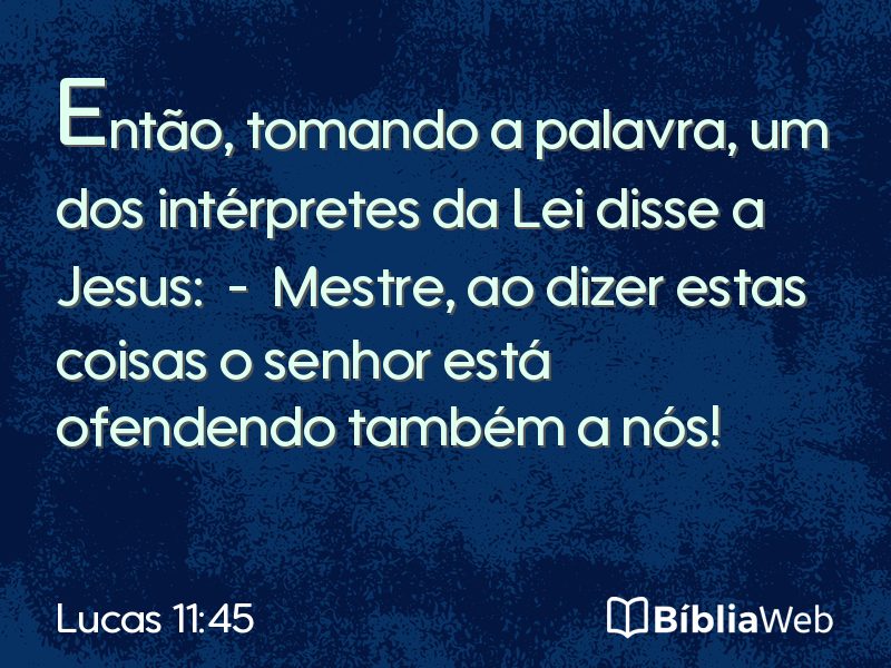 Lucas 11:45 em imagem para compartilhar