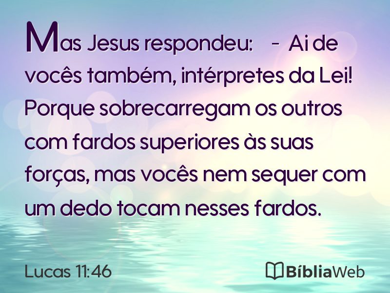 Lucas 11:46 em imagem para compartilhar