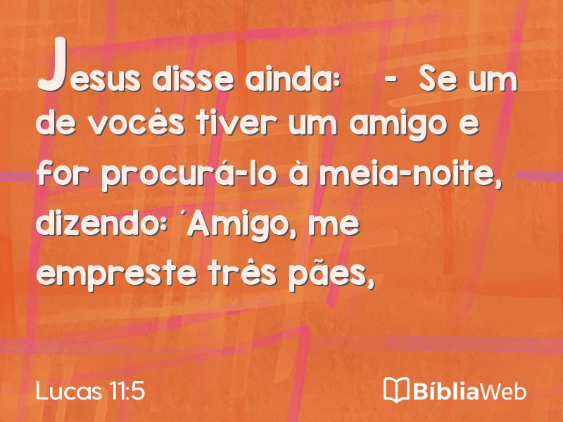 Lucas 11:5 em imagem para compartilhar