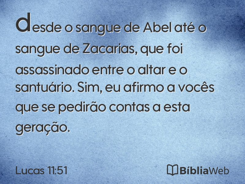 Lucas 11:51 em imagem para compartilhar