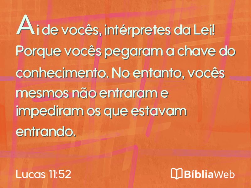 Lucas 11:52 em imagem para compartilhar