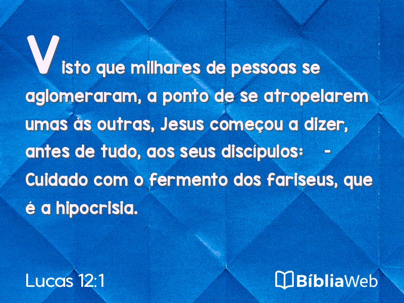 Lucas 12:1 em imagem para compartilhar