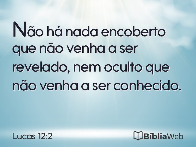 Lucas 12:2 em imagem para compartilhar