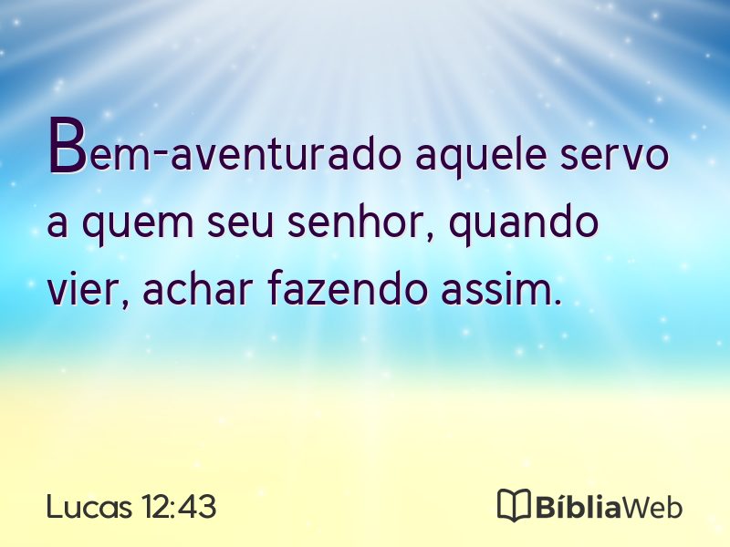 Lucas 12:43 em imagem para compartilhar
