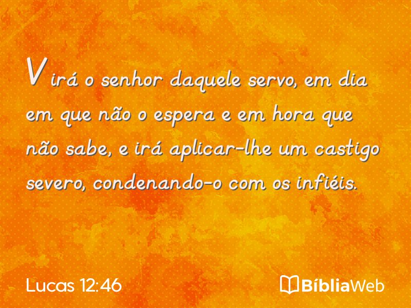 Lucas 12:46 em imagem para compartilhar