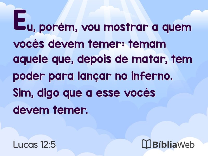 Lucas 12:5 em imagem para compartilhar