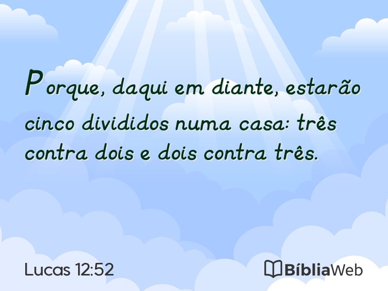 Lucas 12:52 em imagem para compartilhar