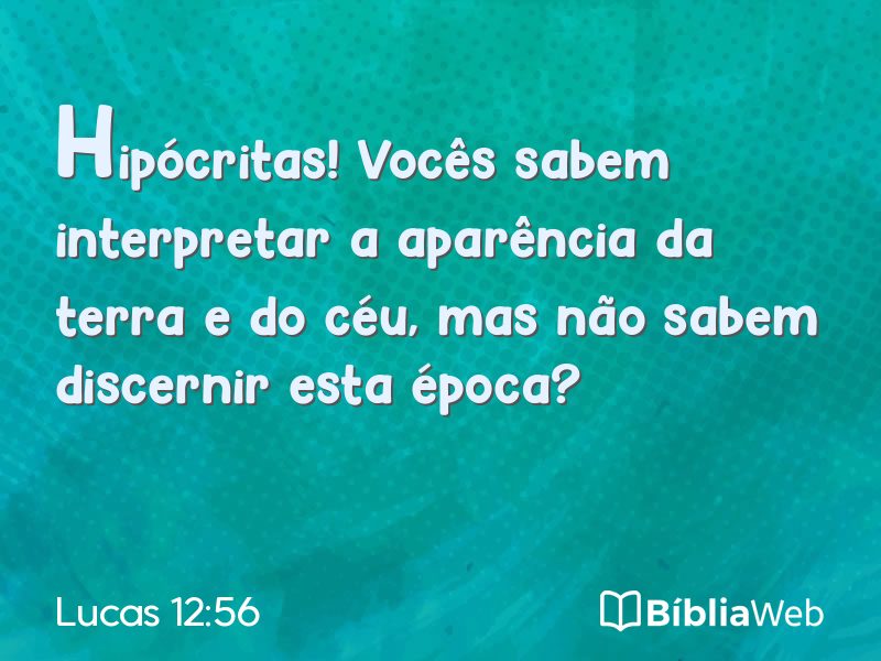 Lucas 12:56 em imagem para compartilhar