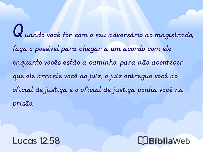 Lucas 12:58 em imagem para compartilhar